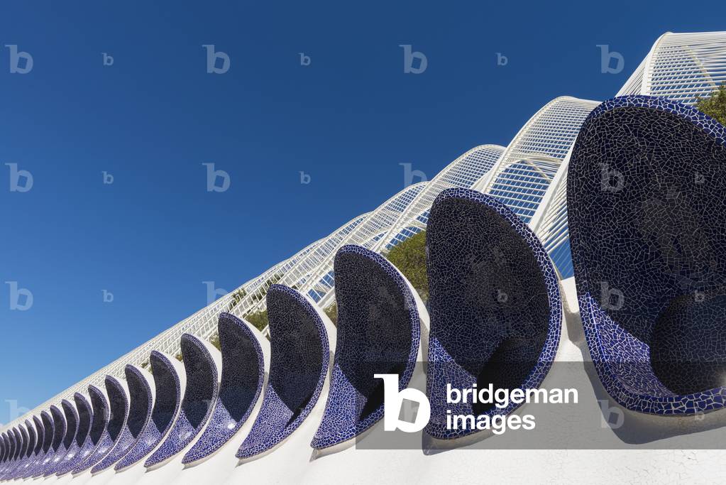 View of Umbracle in Ciudad De Las Artes Y Las Ciencias (City of Arts and Sciences), Valencia, Spain (photo)