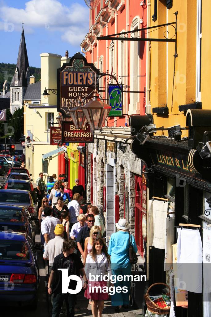 Kenmare,Co Kerry,Ireland;Traditional Signs Hanging From Shopfronts (photo)