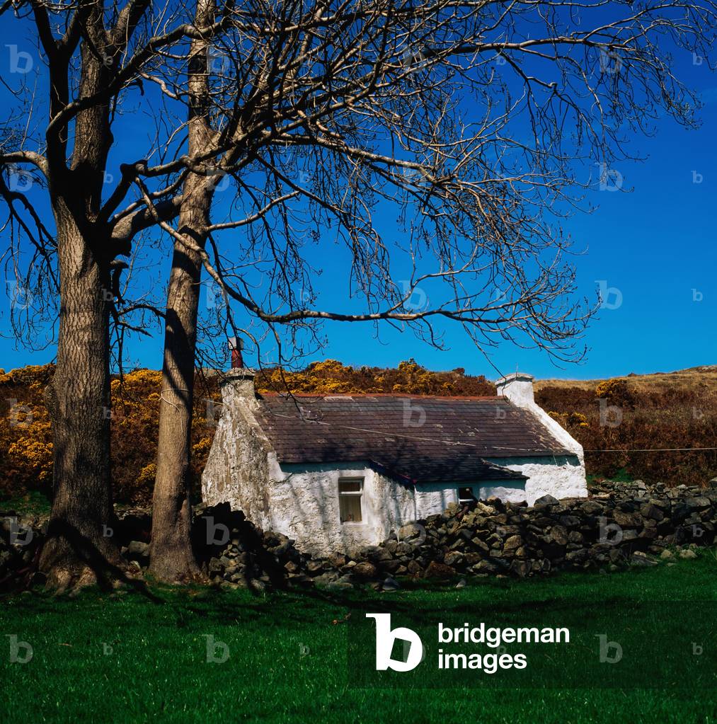 The Mourne Mountains, Co Down, Northern Ireland, Traditional Slated Cottage (photo)