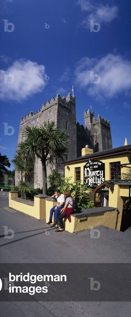 Bunratty Castle,Co Clare,Ireland;View Of Castle And Pub Dirty Nelly's (photo)