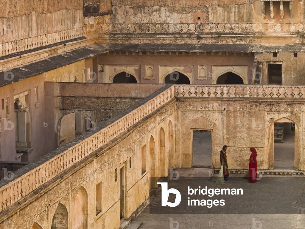 High Angle View of Fort, Amber Fort, Jaipur, India (photo)