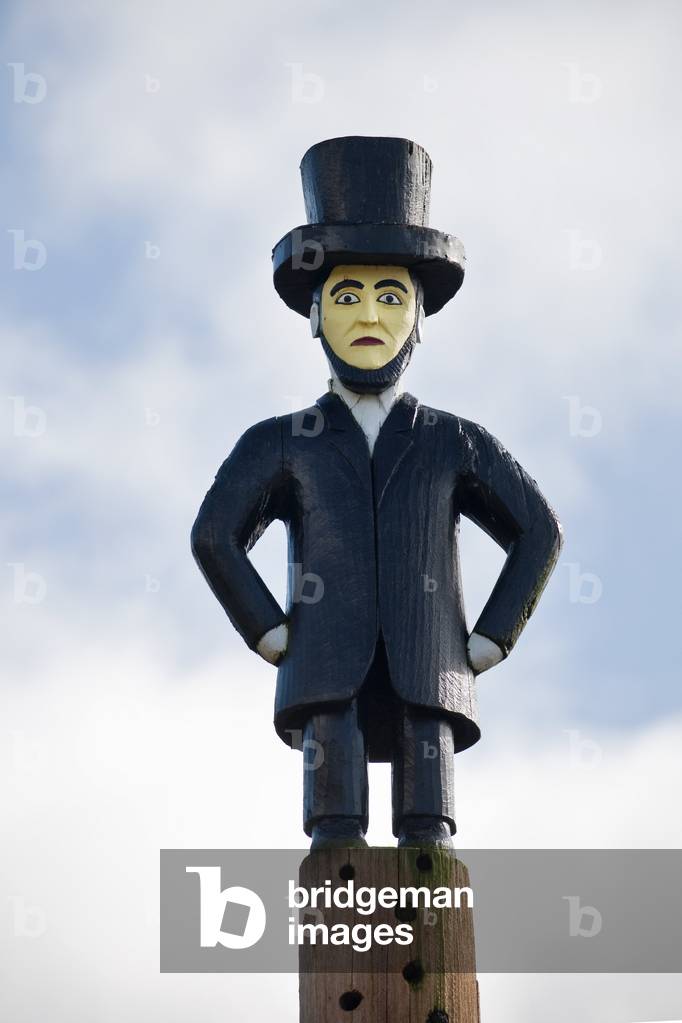 The Abraham Lincoln Totem Pole At The Saxman Totem Park In Saxman, Near Ketchikan, Southeast Alaska (photo)