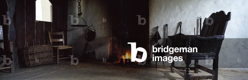 Campbell House, Ulster American Folk Park, Omagh, Co Tyrone, Northern Ireland; Interior Of A House Built By Hugh Campbell In 1786 At A Folk Park (photo)
