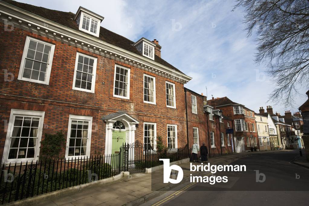 Residential buildings in georgian architecture, Winchester, Hampshire, England, UK  (photo)