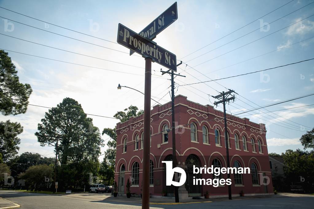 USA, Louisiana, Romanesque Bank Building, St Francisville (photo)
