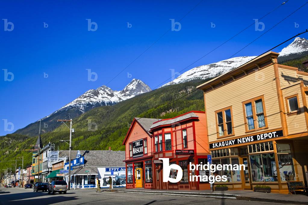 Buildings In Historic Downtown Skagway On A Sunny Day, Southeast Alaska, Summer (photo)