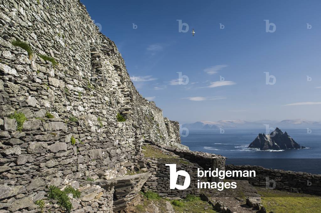 View of Little Skellig from Skellig Michael, Skellig Islands, County Kerry, Ireland, UK  (photo)