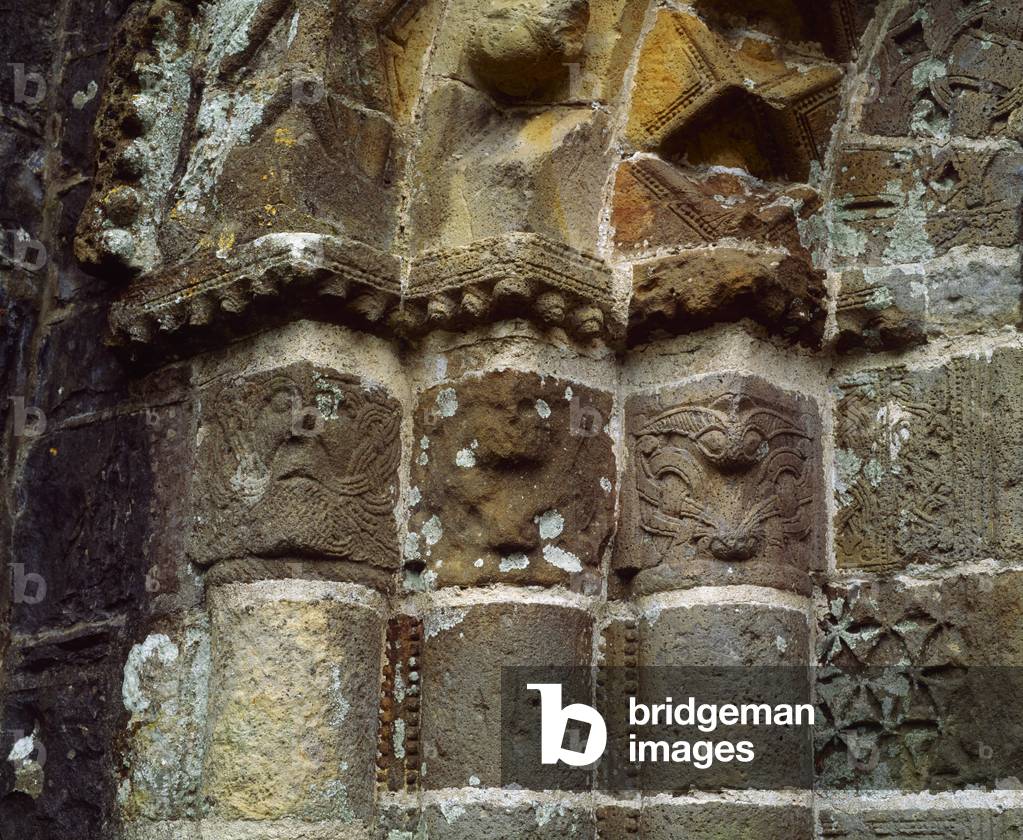 Kilmore Cathedral, Kilmore, Co Cavan, Ireland; Romanesque Medieval Doorway Detail Believed To Have Been Originally From Trinity Island (photo)