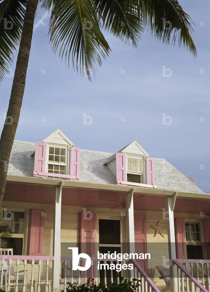 Colonial Style Pastel Painted House (photo)