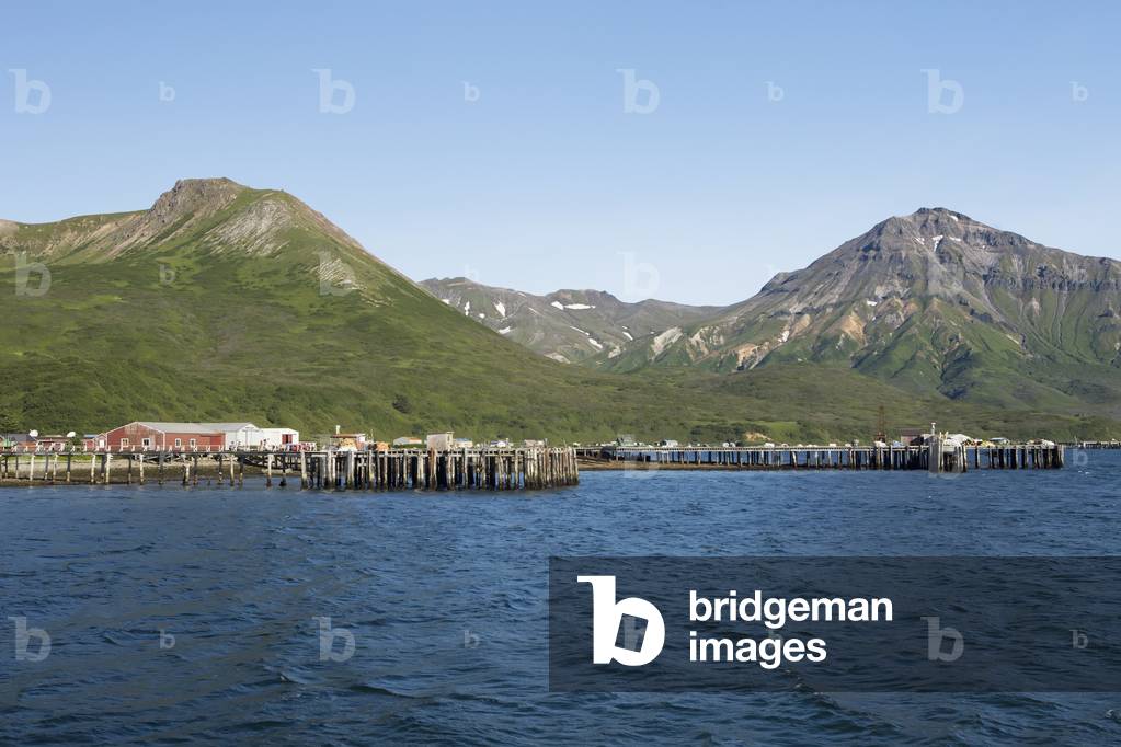The Town Of False Pass On Unimak Island, The First Of The Aleutian Island Chain, Southwest Alaska, Summer (photo)