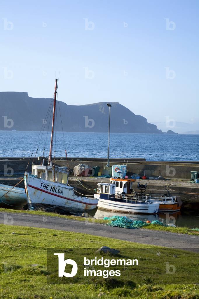 Purteen Harbour, Achill Island, Co Mayo, Ireland; Fishing Boats (photo)