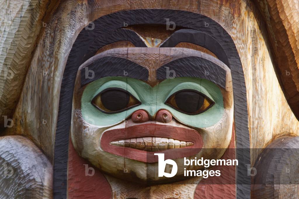 Face Symbol On Totem Totem Park Nat.Monument Ak Se Sitka Digital (photo)