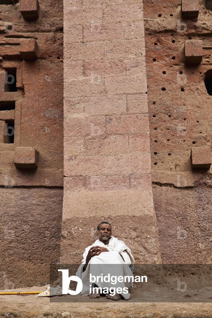 Pilgrim at the Orthodox Easter celebrations, Lalibela, Ethiopia (photo)