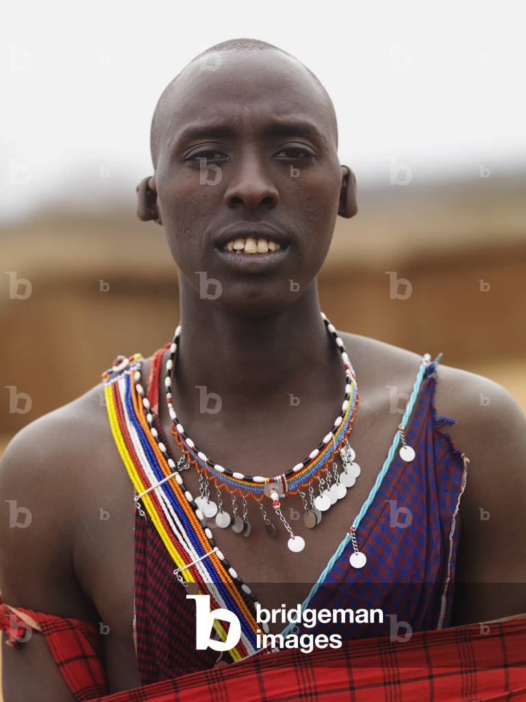 Man in Maasai Village, Kenya, Africa (photo)