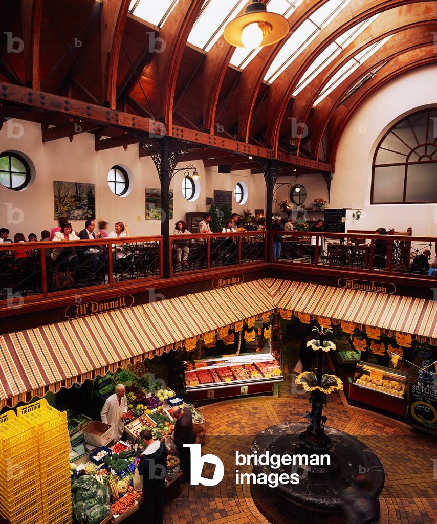 Cork,Co Cork,Ireland;Courtyard,Shops And Diners Of The English Market (photo)