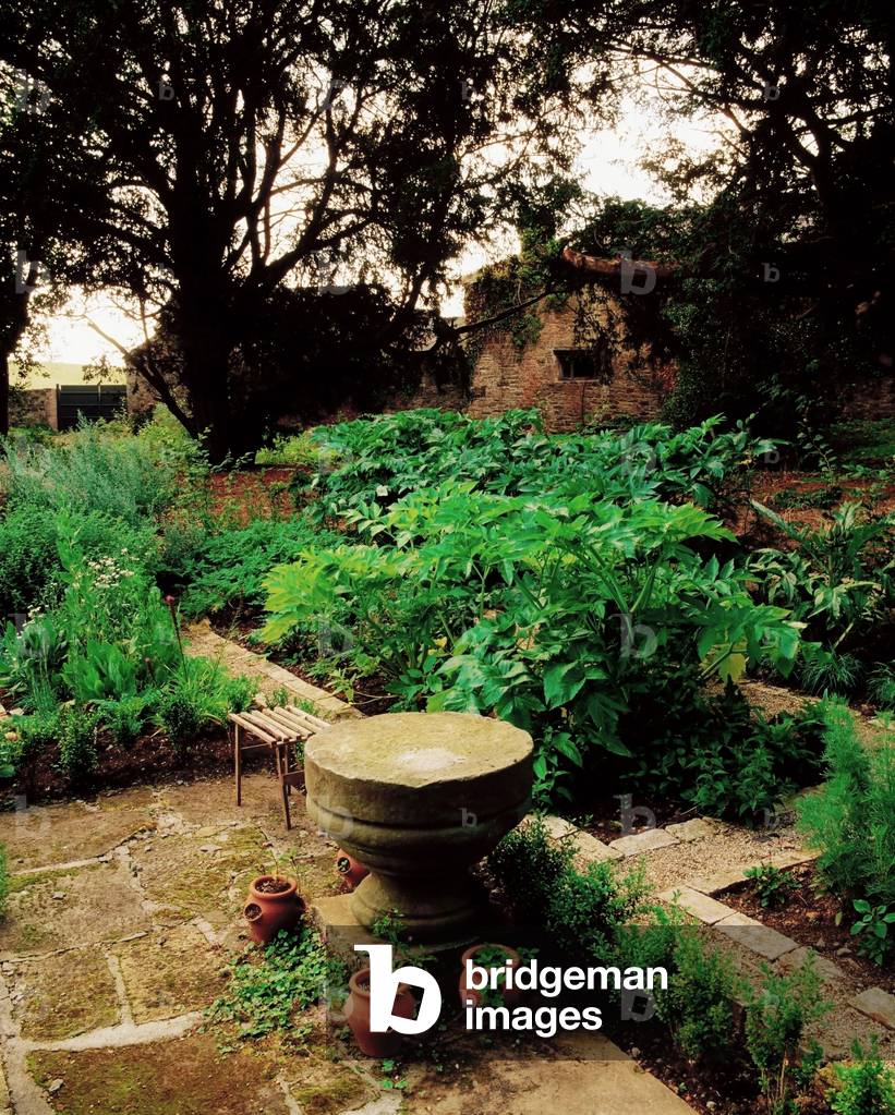 Clones, Co Monaghan, Ireland, Hilton Park, The Rebuilt Herb Garden, Summer (photo)