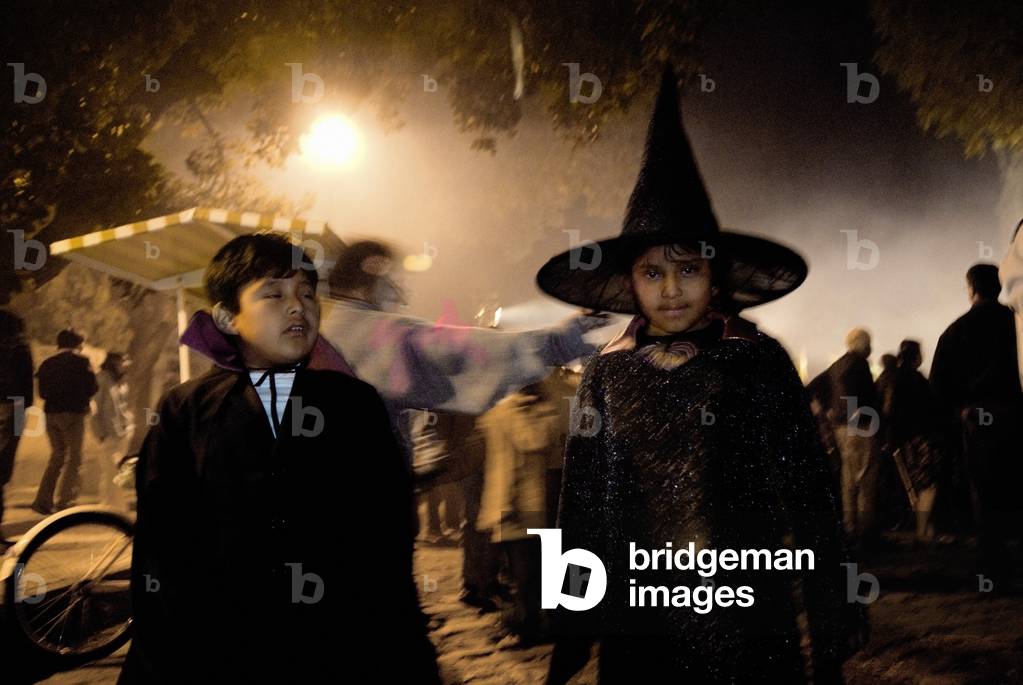 Children Dressed in Costumes For a Mexican Day of the Dead Celebration, Mexico (photo)