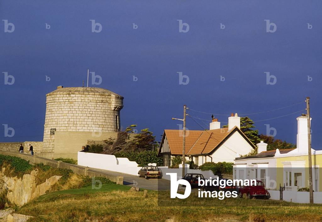 James Joyce Tower And Museum, Sandycove, Co Dublin, Ireland; Martello Tower Made Famous By James Joyce In A Village On The East Coast Of Ireland (photo)
