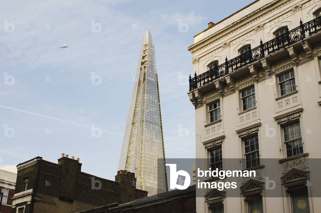 View of the Shard skyscraper from Borough High Street, London, England, UK  (photo)
