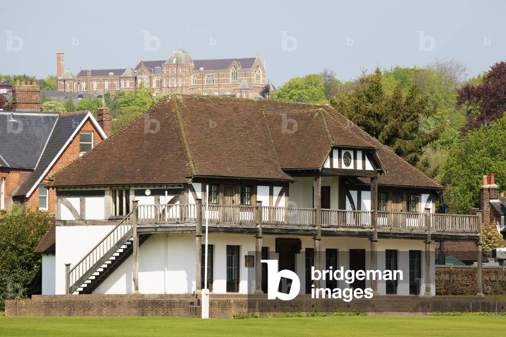 Cricket pavilion, Winchester College, Winchester, Hampshire, England, UK  (photo)