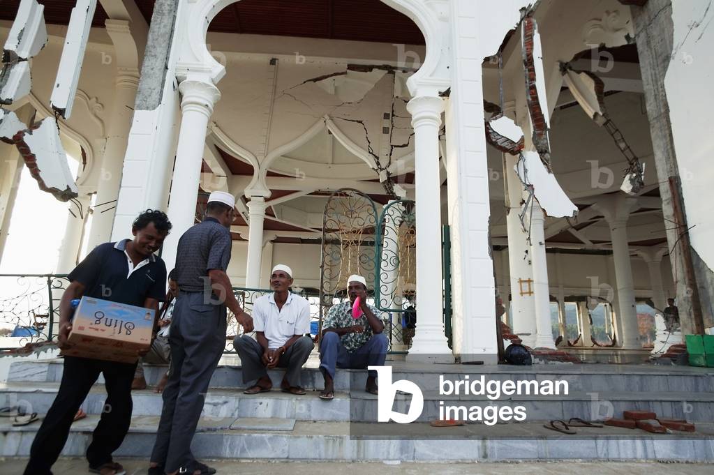 The mosque at Lampuuk hit badly by the enormous Indian Ocean earthquake and tsunami wave of 2004, near Banda Aceh, Aceh Province, Indonesia (photo)