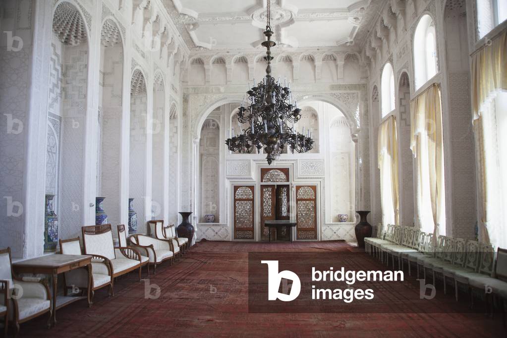 The White Hall (reception room), Emir's summer palace (Sitorai Makhi Khosa), Bukhara, Uzbekistan (photo)
