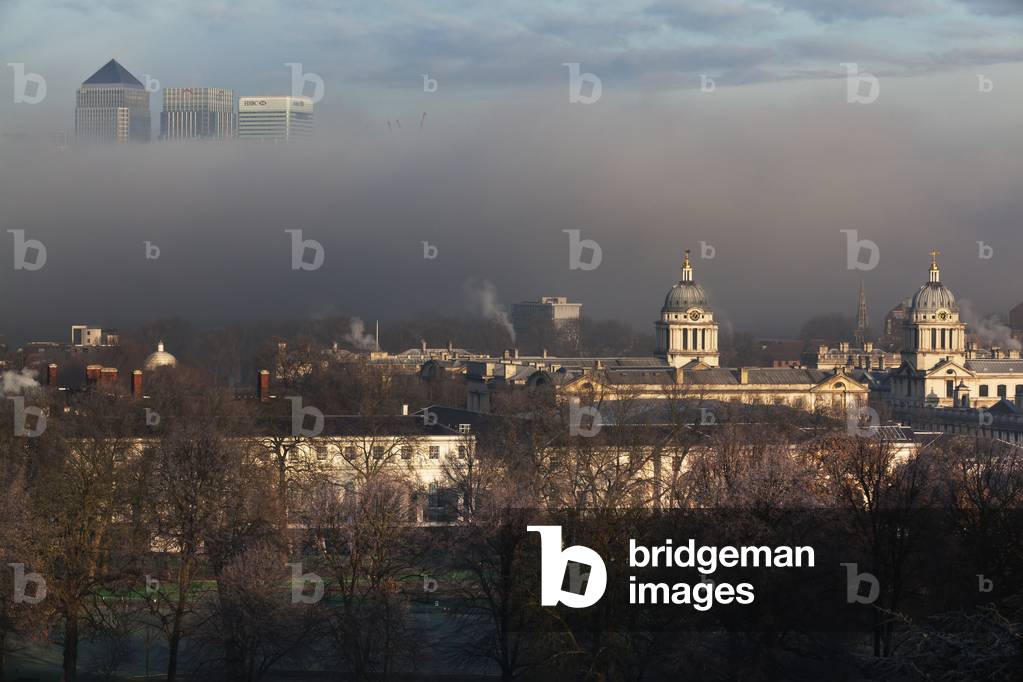 Winter Morning Over Old Royal Naval College, Greenwich, London, England, UK  (photo)