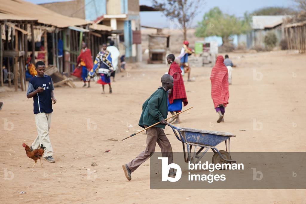 Daily Life in Maasai Village, Kenya, Africa (photo)