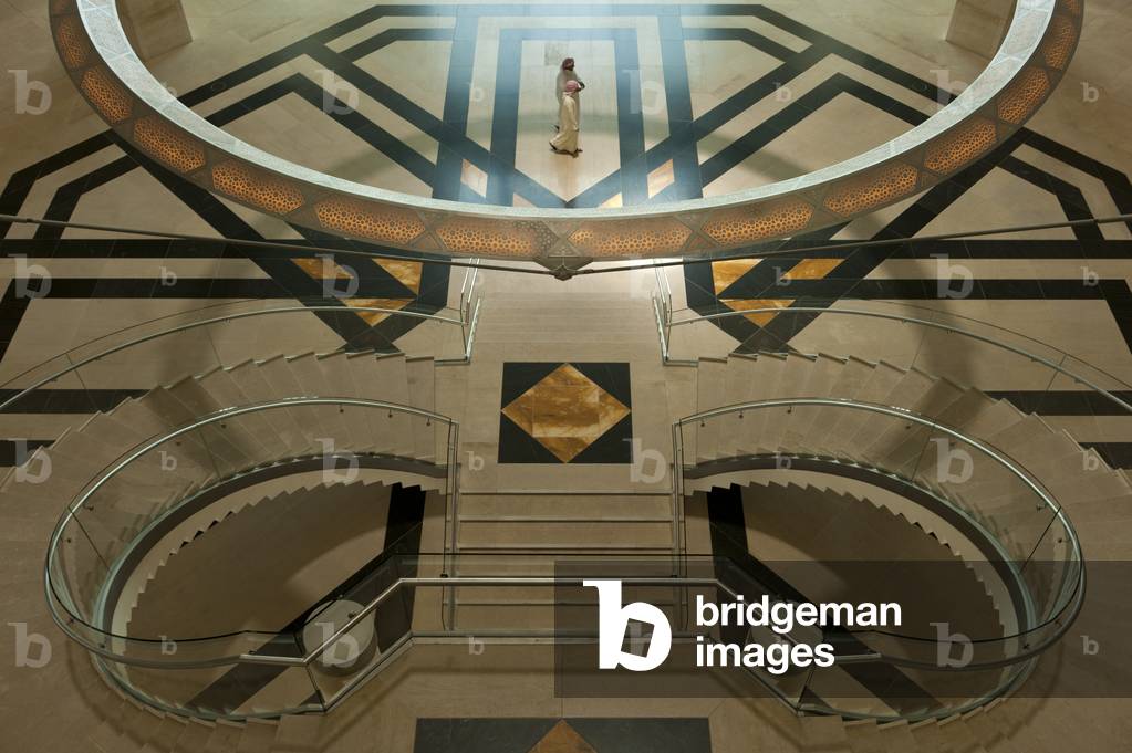 Looking down inside the Museum of Islamic Art, Doha, Qatar (photo)