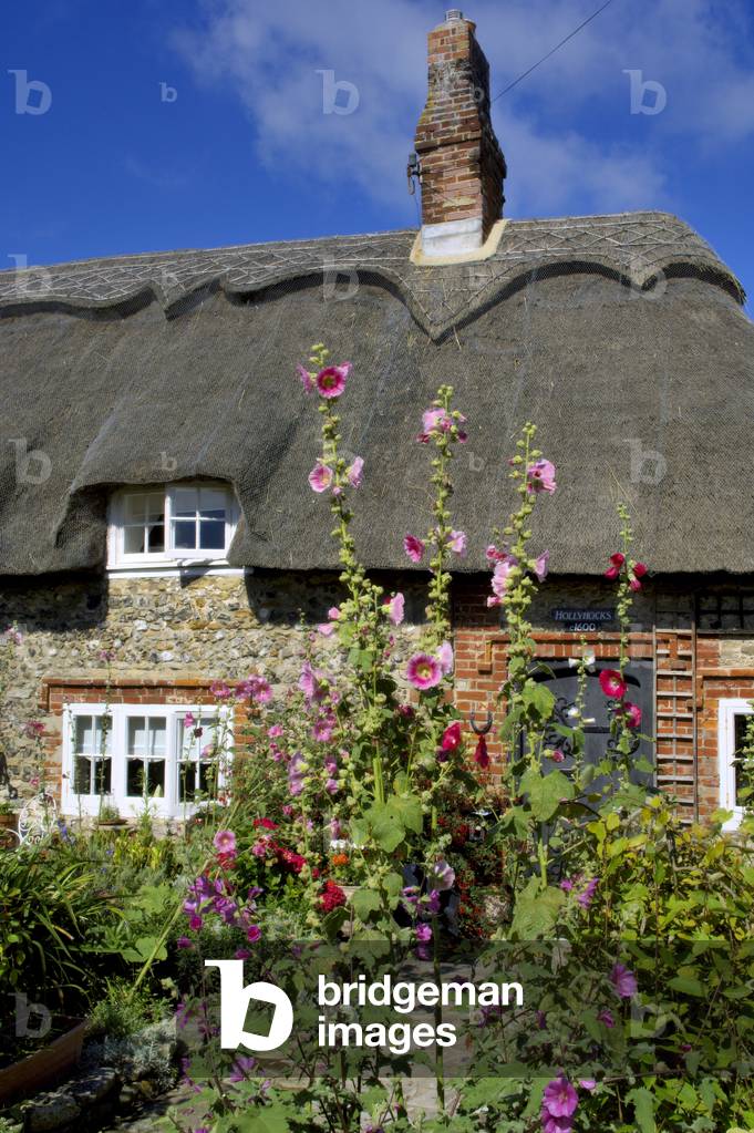 Europe, UK England, Sussex, Selsey, Thatched Cottage (photo)