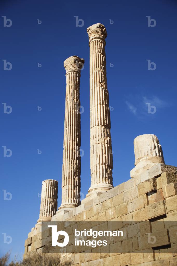 Two columns of the Capitol, Timgad, near Batna, Algeria (photo)
