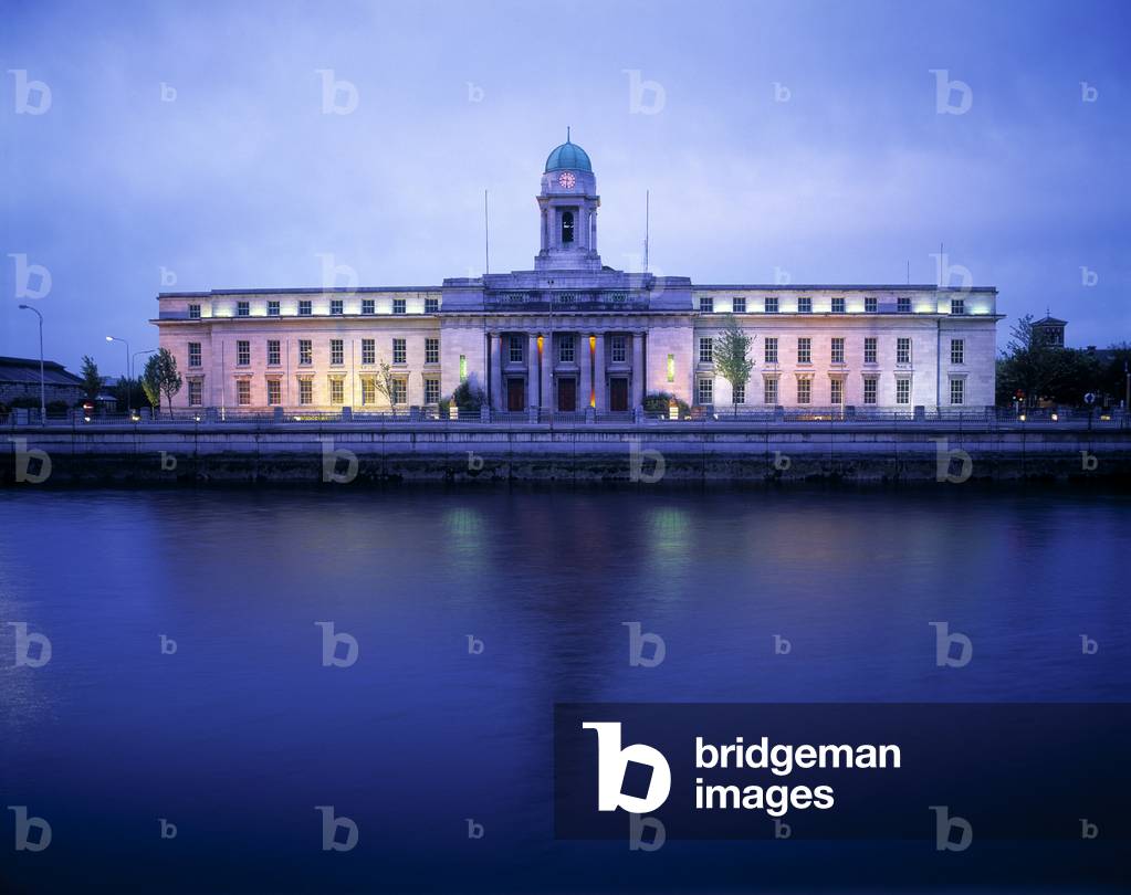 Facade Of A City Hall Along A River, Lee River, Cork, Republic Of Ireland (photo)