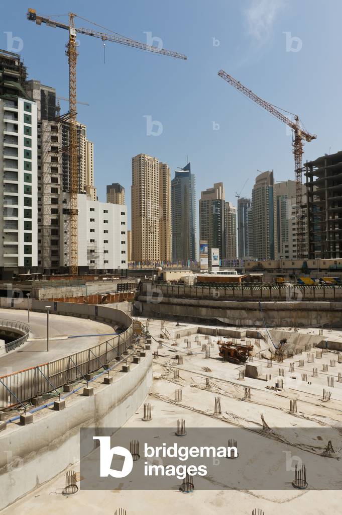 Abandoned Construction Site at Dubai Marina, Dubai, United Arab Emirates (photo)