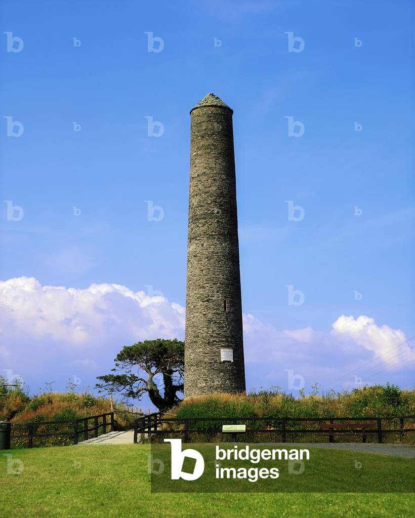 Irish National Heritage Park, Co Wexford, Ireland; Round Tower Replica Built In 1857 (photo)