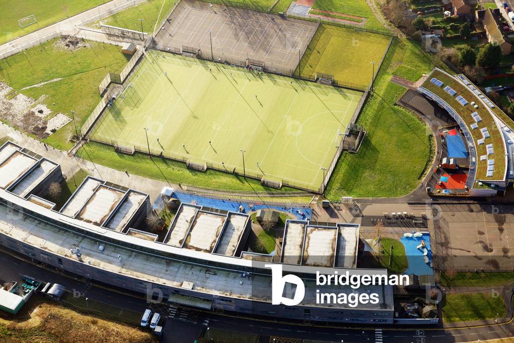 UK, England, UK , Aerial view of football ground, London (photo)