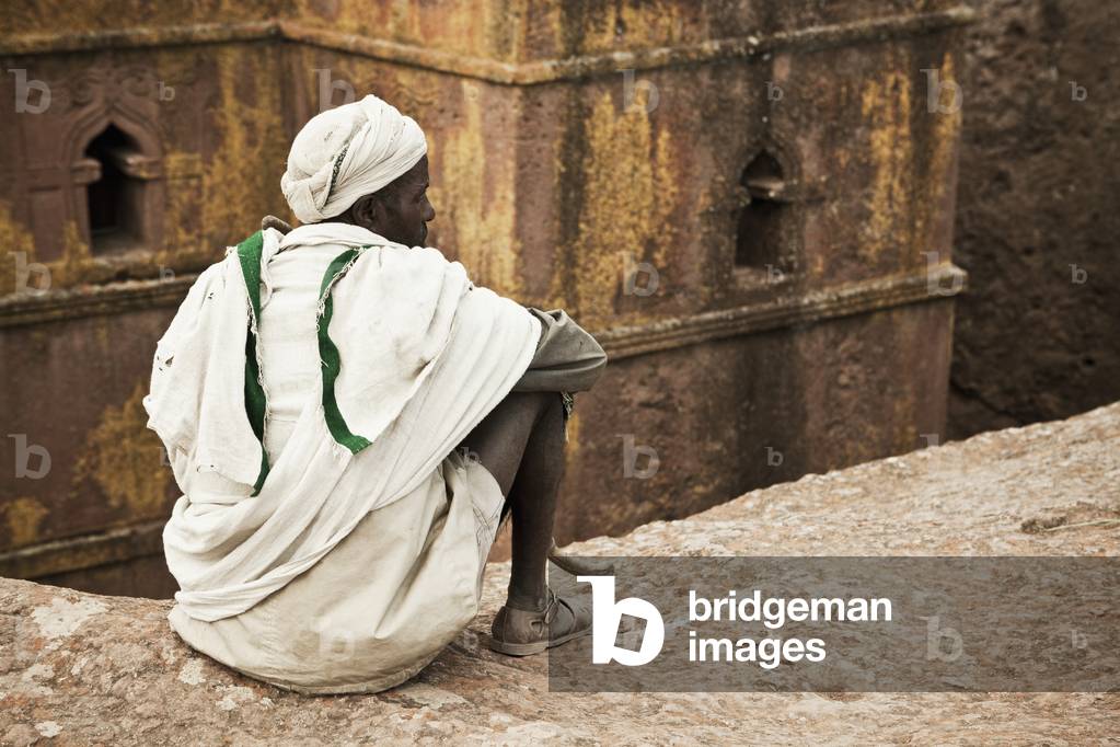 The preserved rock-hewn Church of Saint George, or Bete Giyorgis, Lalibela, Ethiopia (photo)
