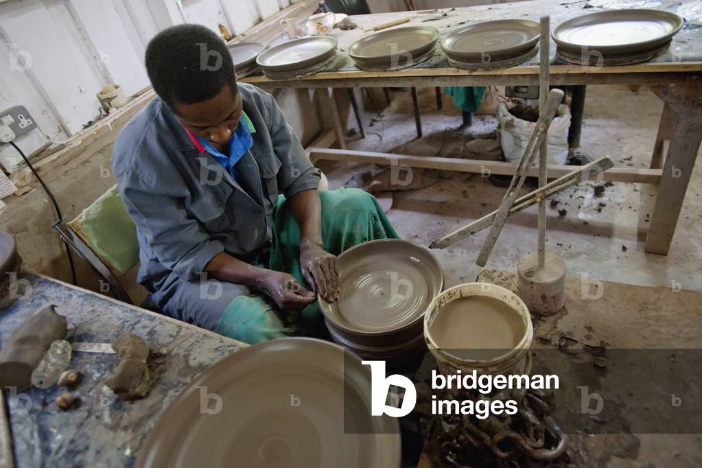 Man Making Pottery, Kenya, Africa (photo)