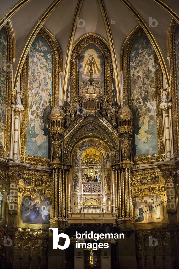 Benedictine Abbey, Montserrat, Catalonia, Spain (photo)