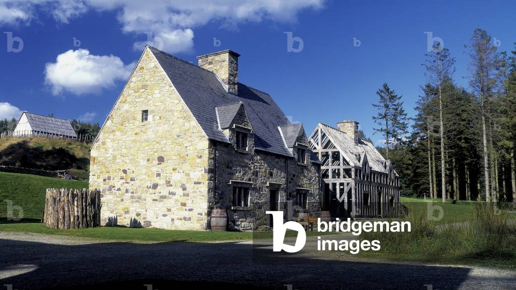 Low Angle View Of A Cottage In The Park, Omagh, County Tyrone, Northern Ireland (photo)