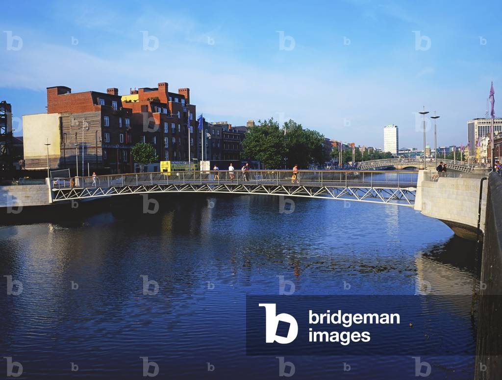 Millennium Bridge, Dublin, Co Dublin, Ireland; 20Th Century Bridge (photo)