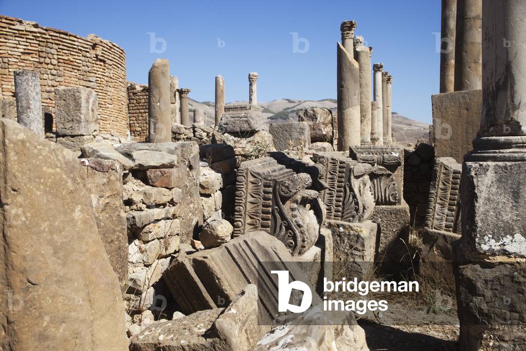Roman ruins, Christian quarter, Djemila, Algeria (photo)
