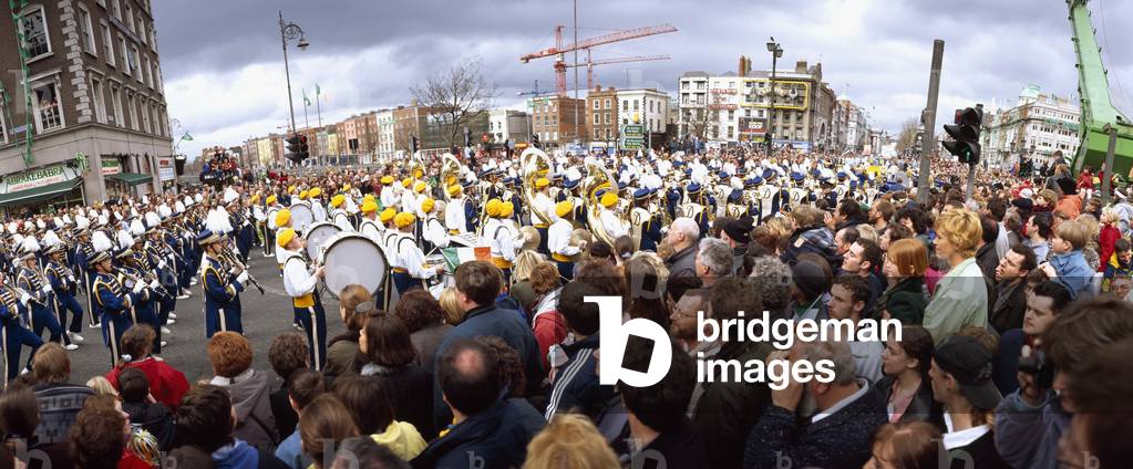 Crowd Watching A Marching Band Perform (photo)