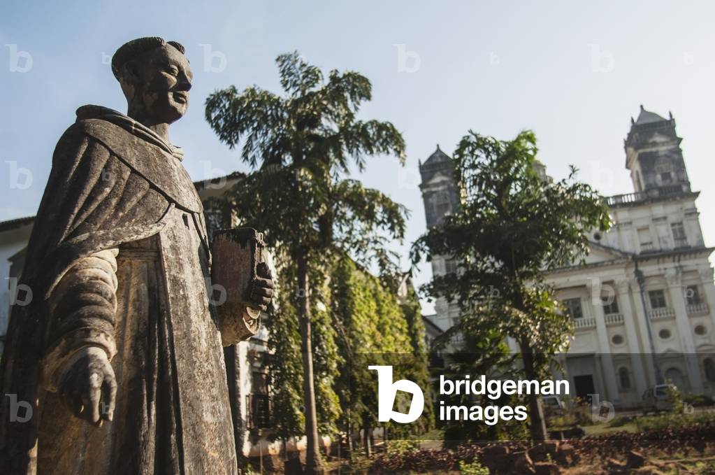 India, Statue of St Francis of Assisi Outside of Convent of St Francis of Assisi, Goa (photo)