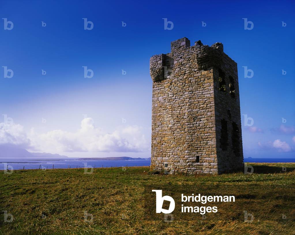 Glosh Tower, Mullet Peninsula, Co Mayo, Ireland; 19Th Century Tower (photo)