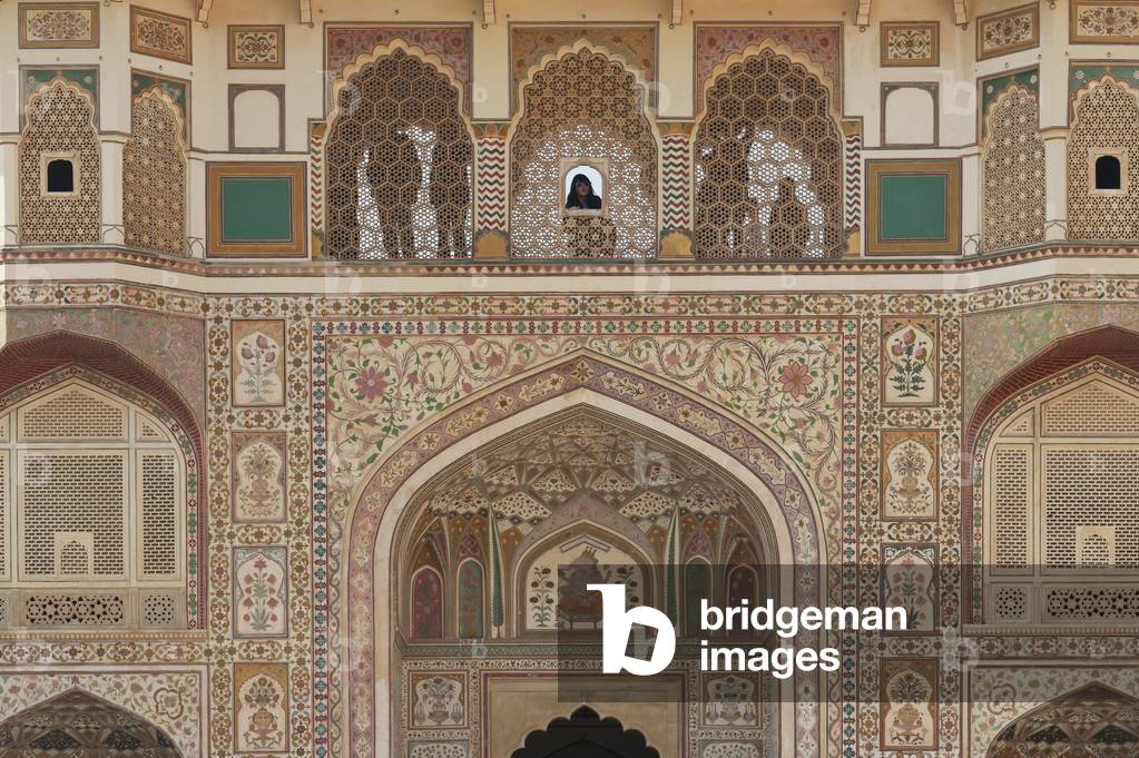 India, Rajasthan, Amber Fort, Jaipur, Ganesh Pole (Ganesh Gate) (photo)