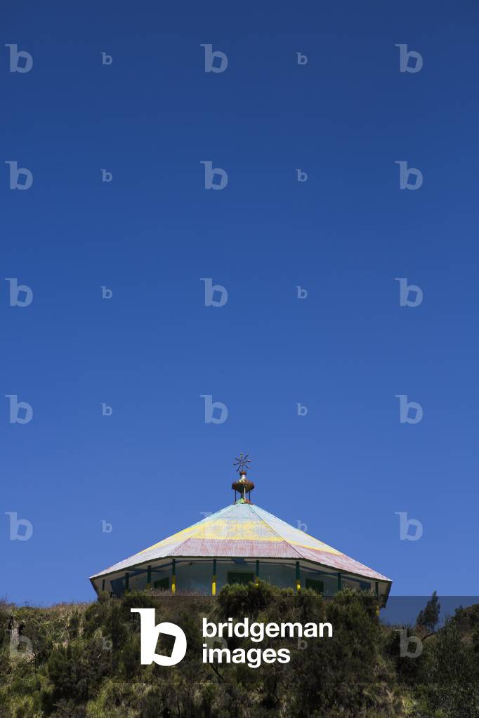 Church situated in Wenchi crater, to the west of Addis Ababa, Ethiopia (photo)