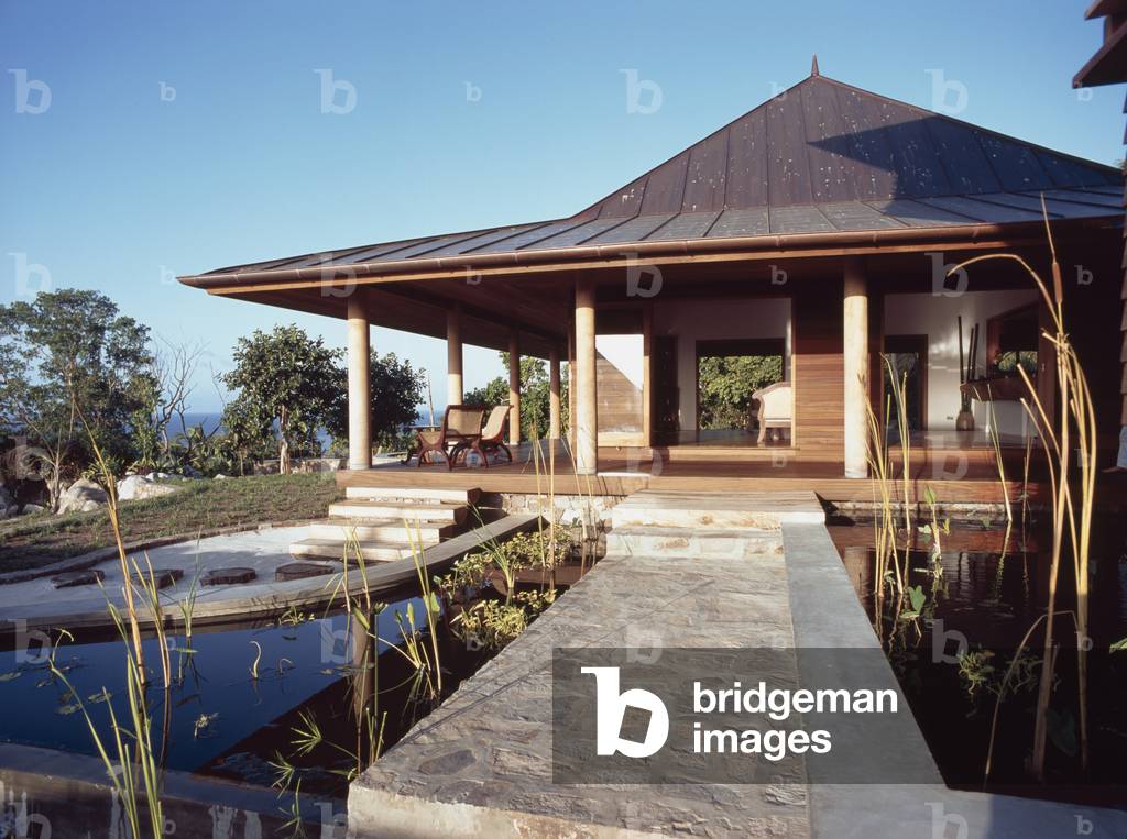 Pond Outside Luxury Home (photo)
