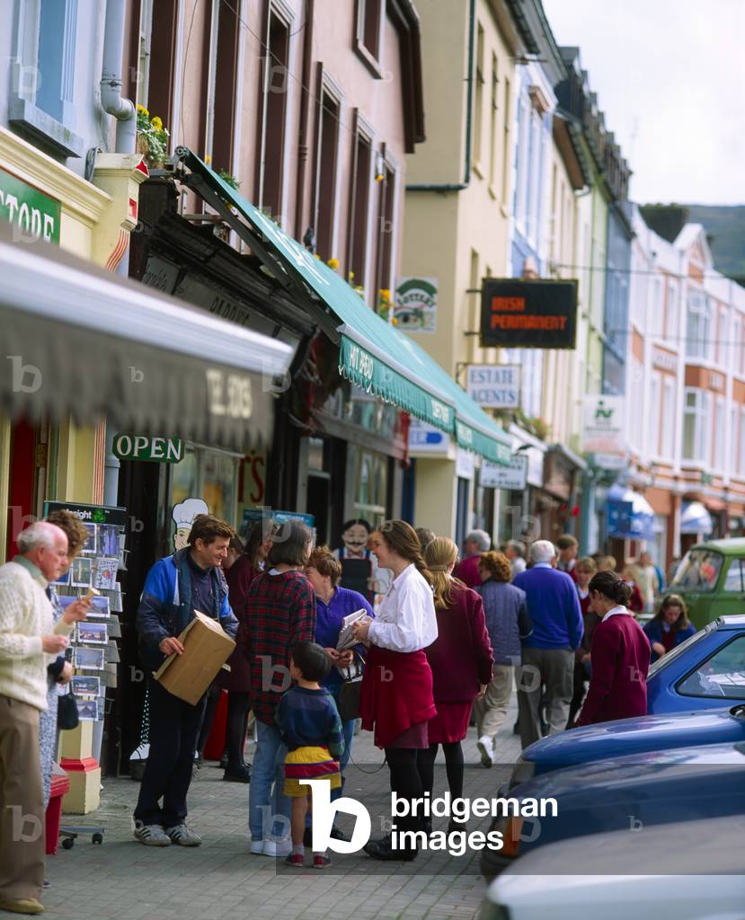 Bantry,Co Cork,Ireland;Pedestrians In Busy Street (photo)