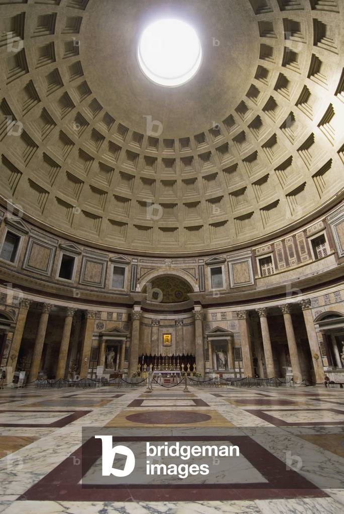 Low Angle View of Pantheon Interior, Rome, Italy (photo)