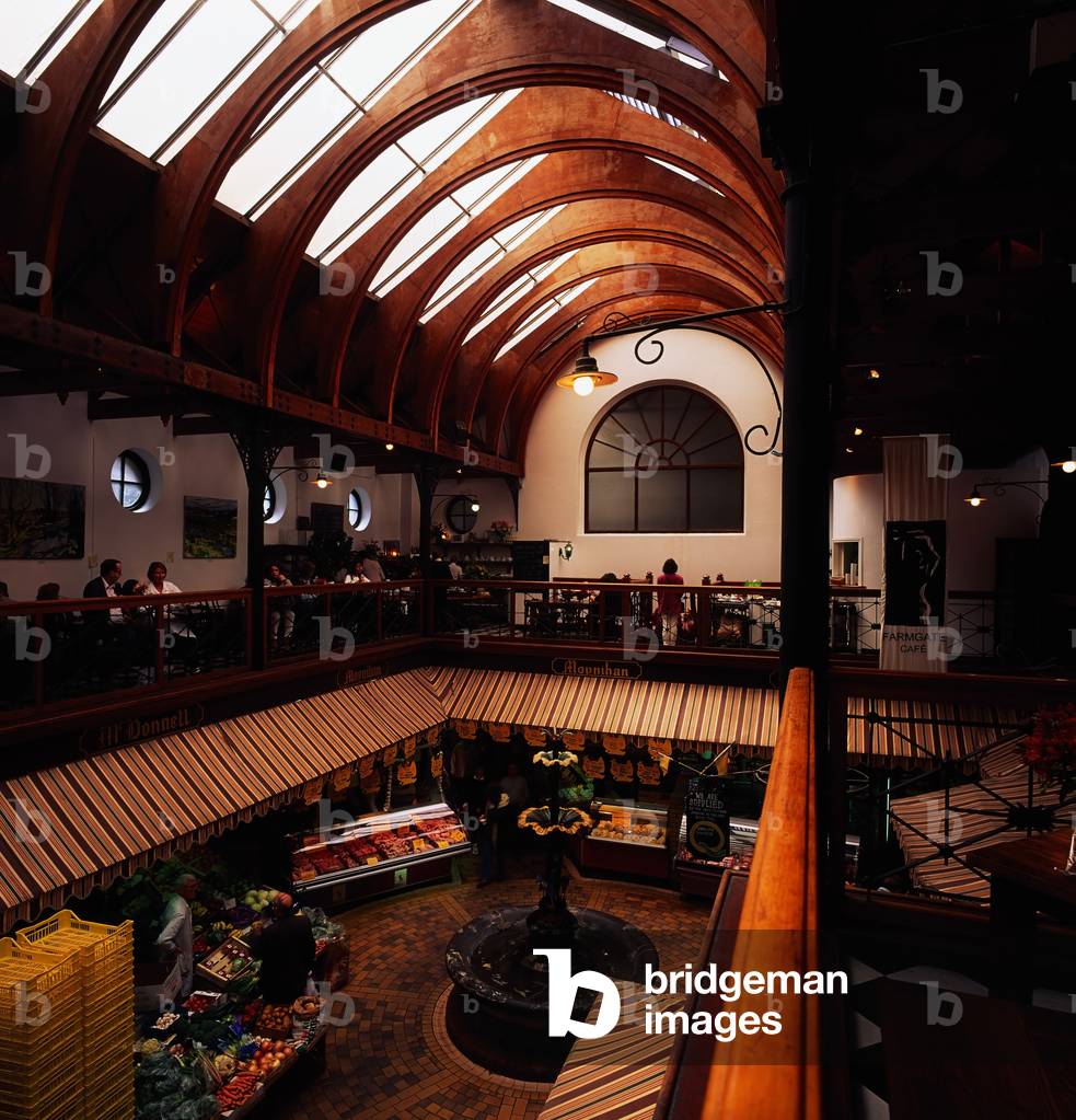 Cork,Co Cork,Ireland;Courtyard,Shops And Diners Of The English Market (photo)